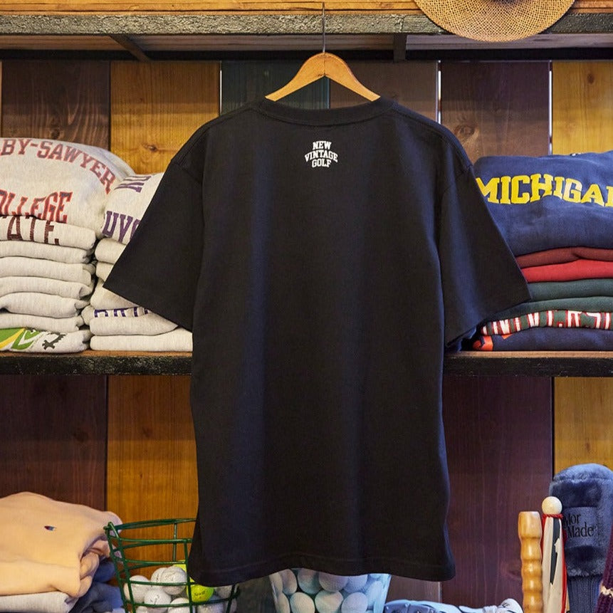 Clubhaus × New Vintage Golf got h / hog T-shirt(BLACK)